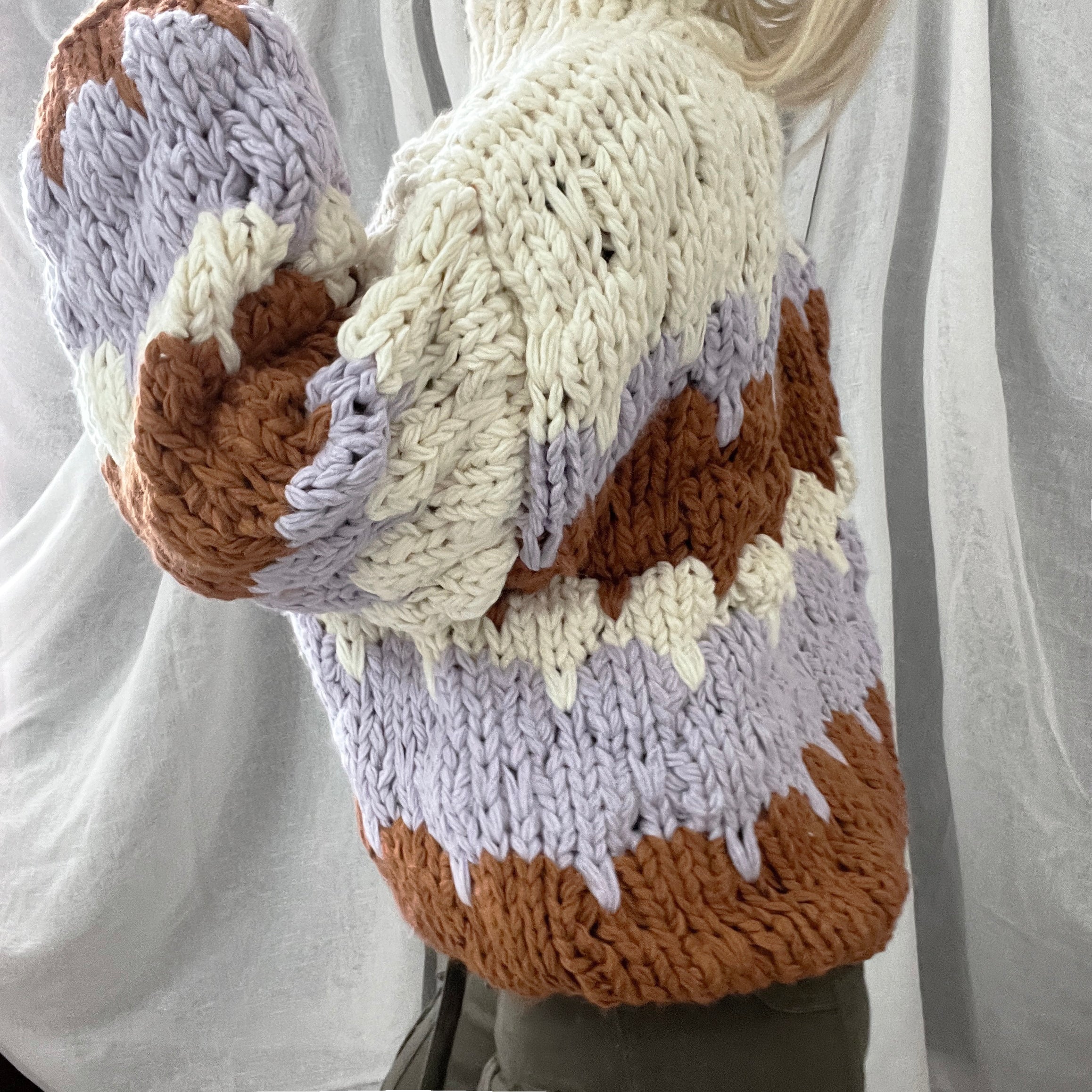COLOR BLOCKED Handmade Sweater