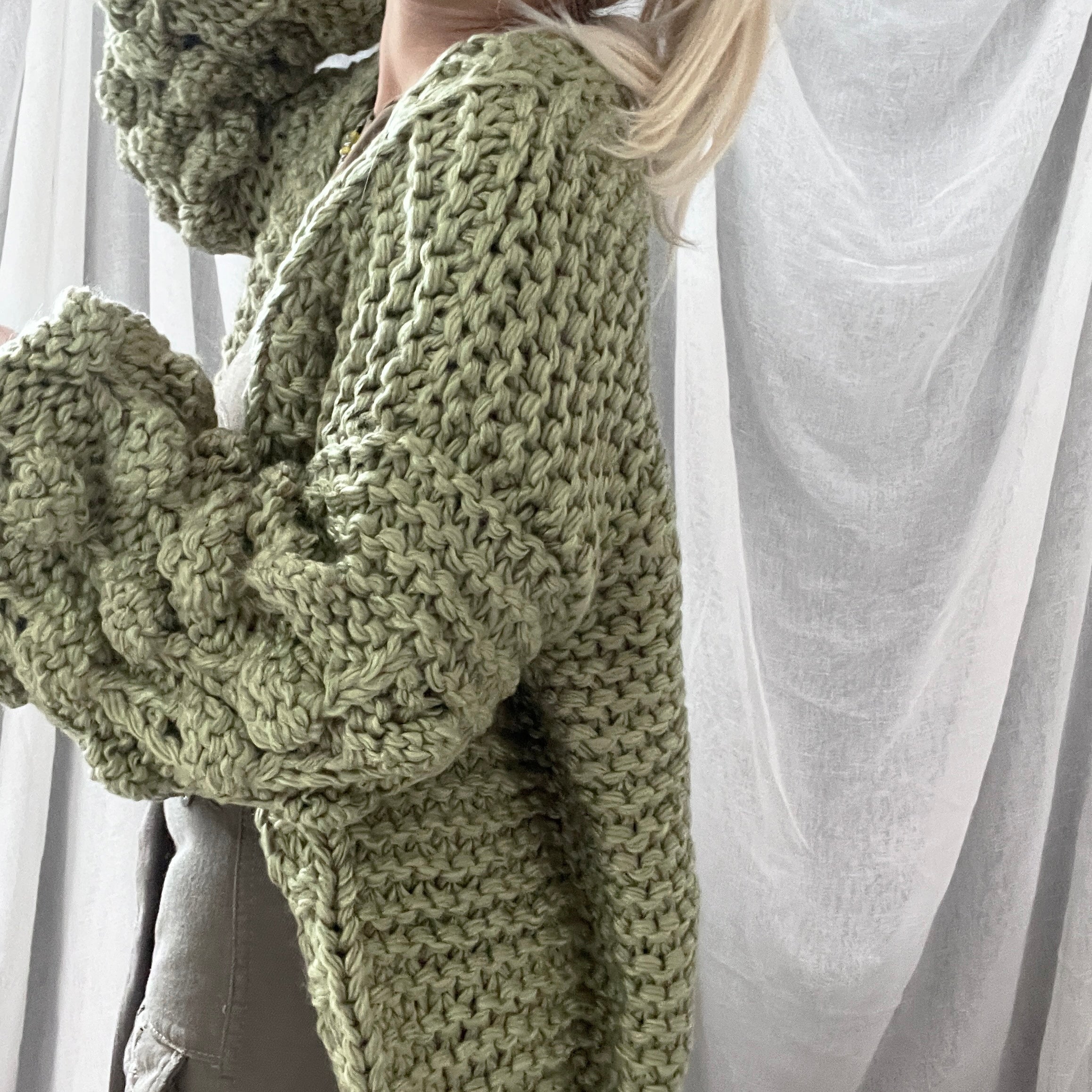 CUTENESS ON SLEEVES Handmade Cardigan