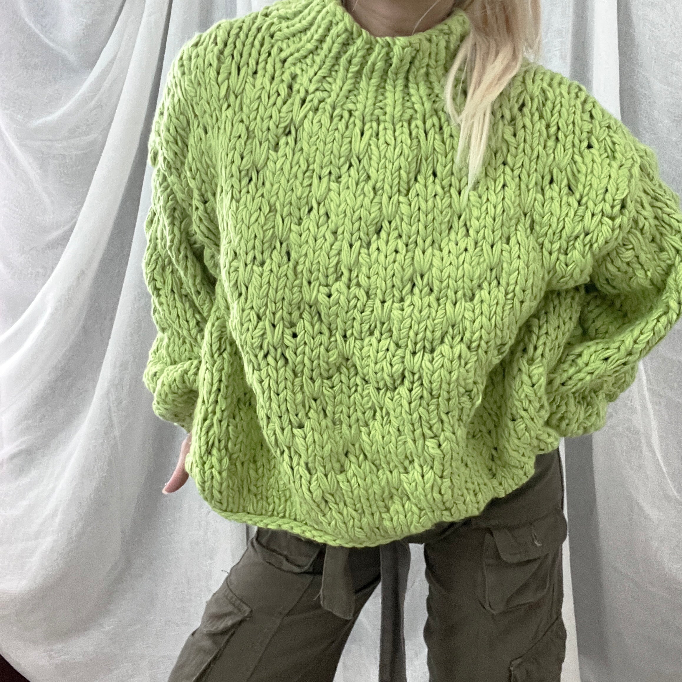 COLOR BLOCKED Handmade Sweater