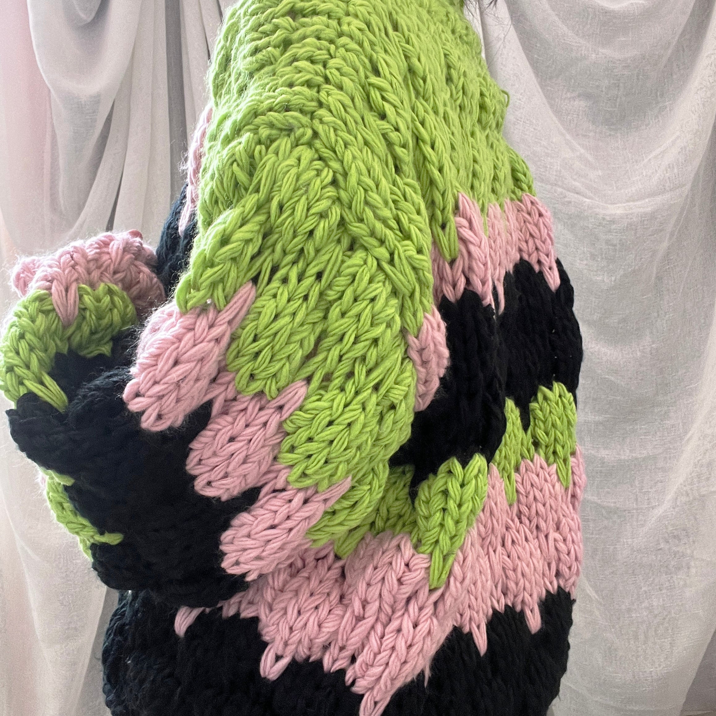 COLOR BLOCKED Handmade Sweater
