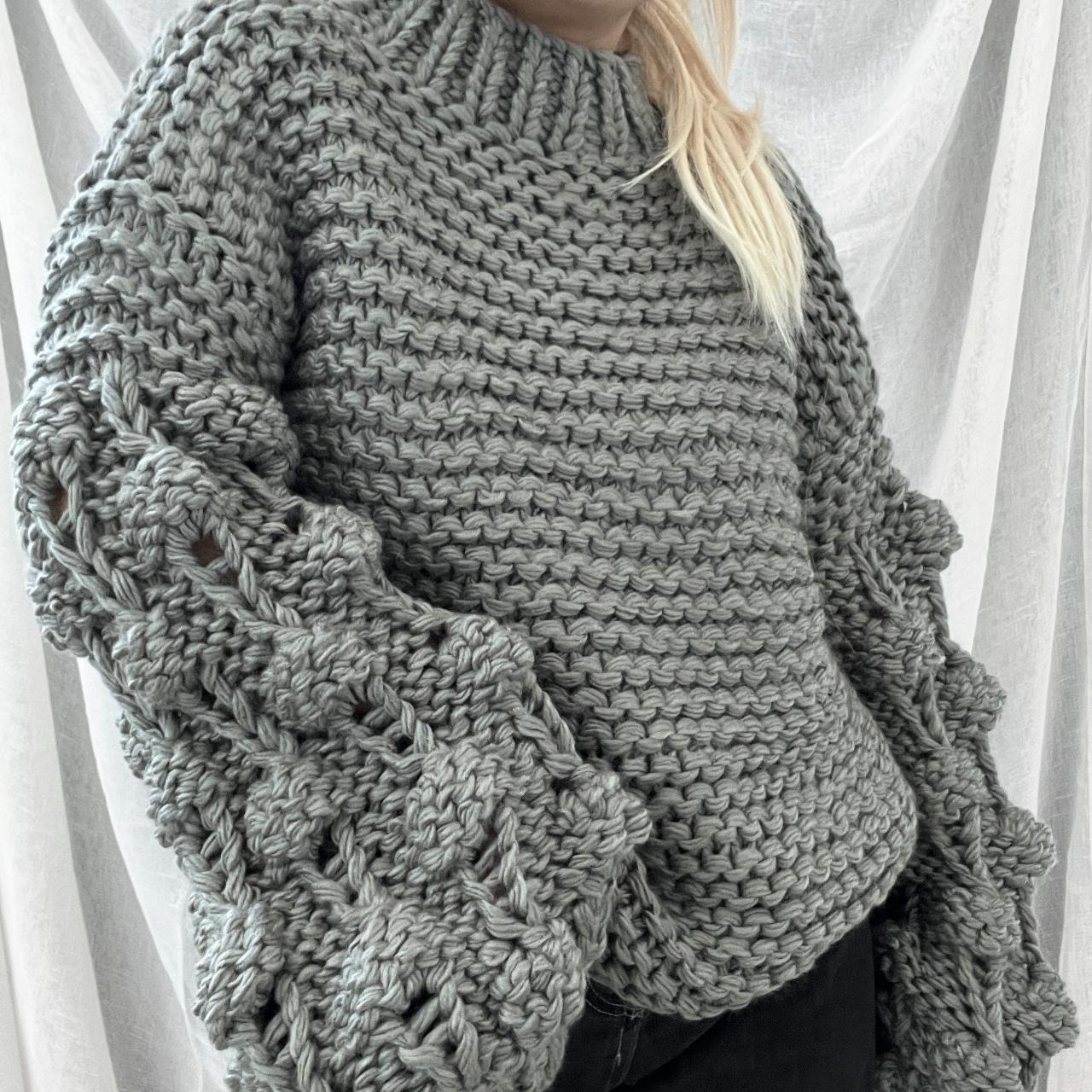 CUTENESS ON SLEEVES Handmade Sweater