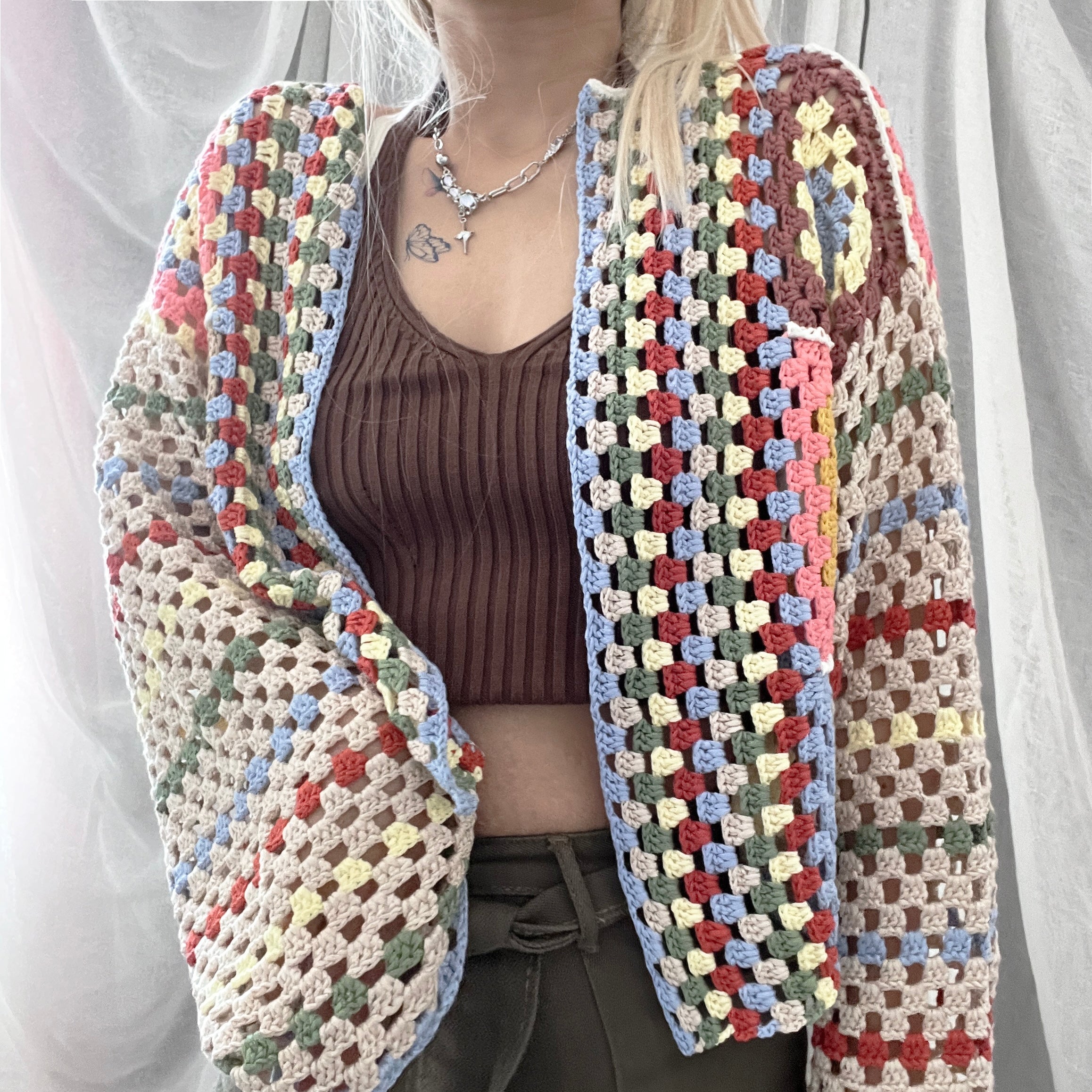 Granny Square Crochet Cardigan