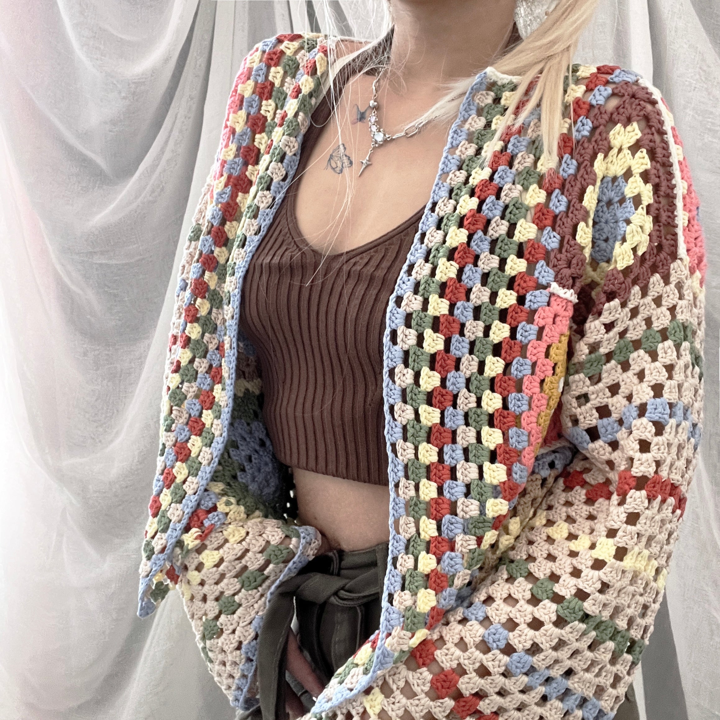 Granny Square Crochet Cardigan