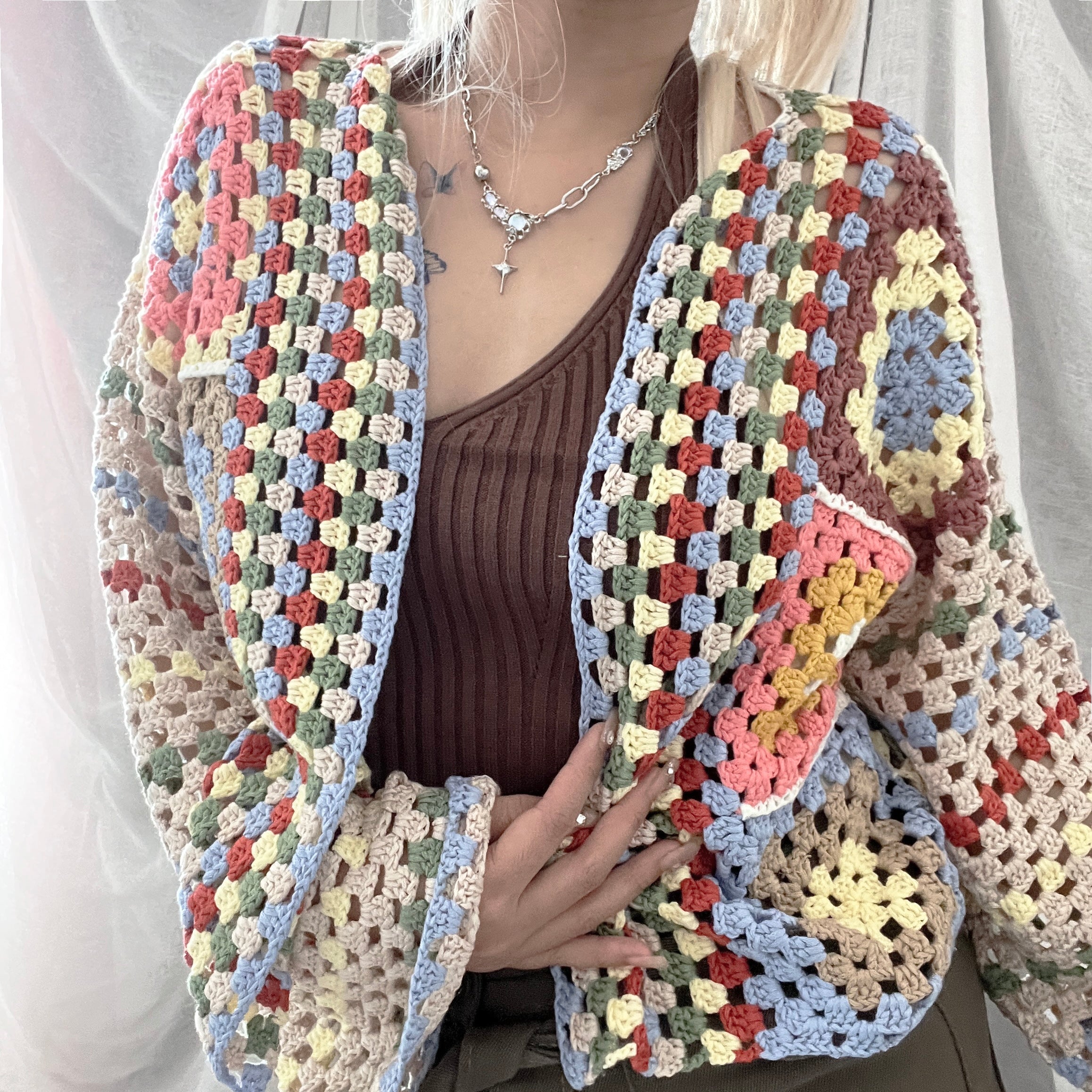 Granny Square Crochet Cardigan