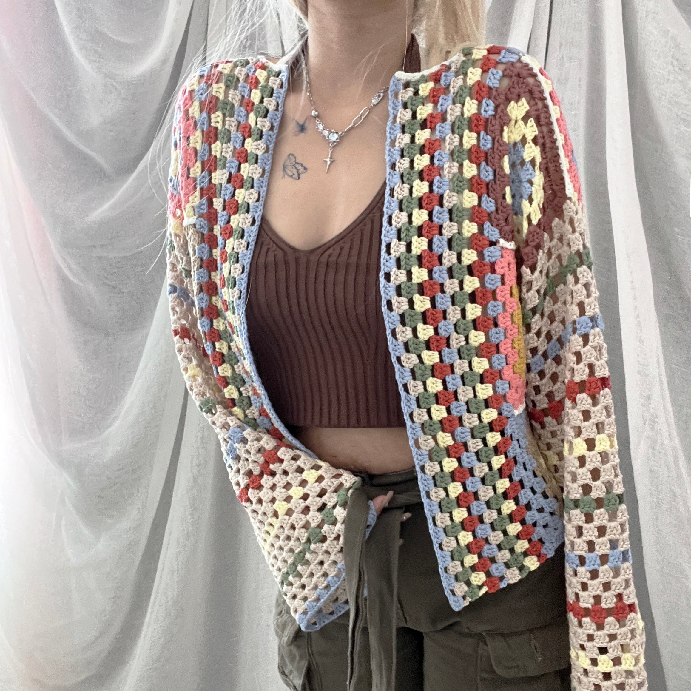 Granny Square Crochet Cardigan