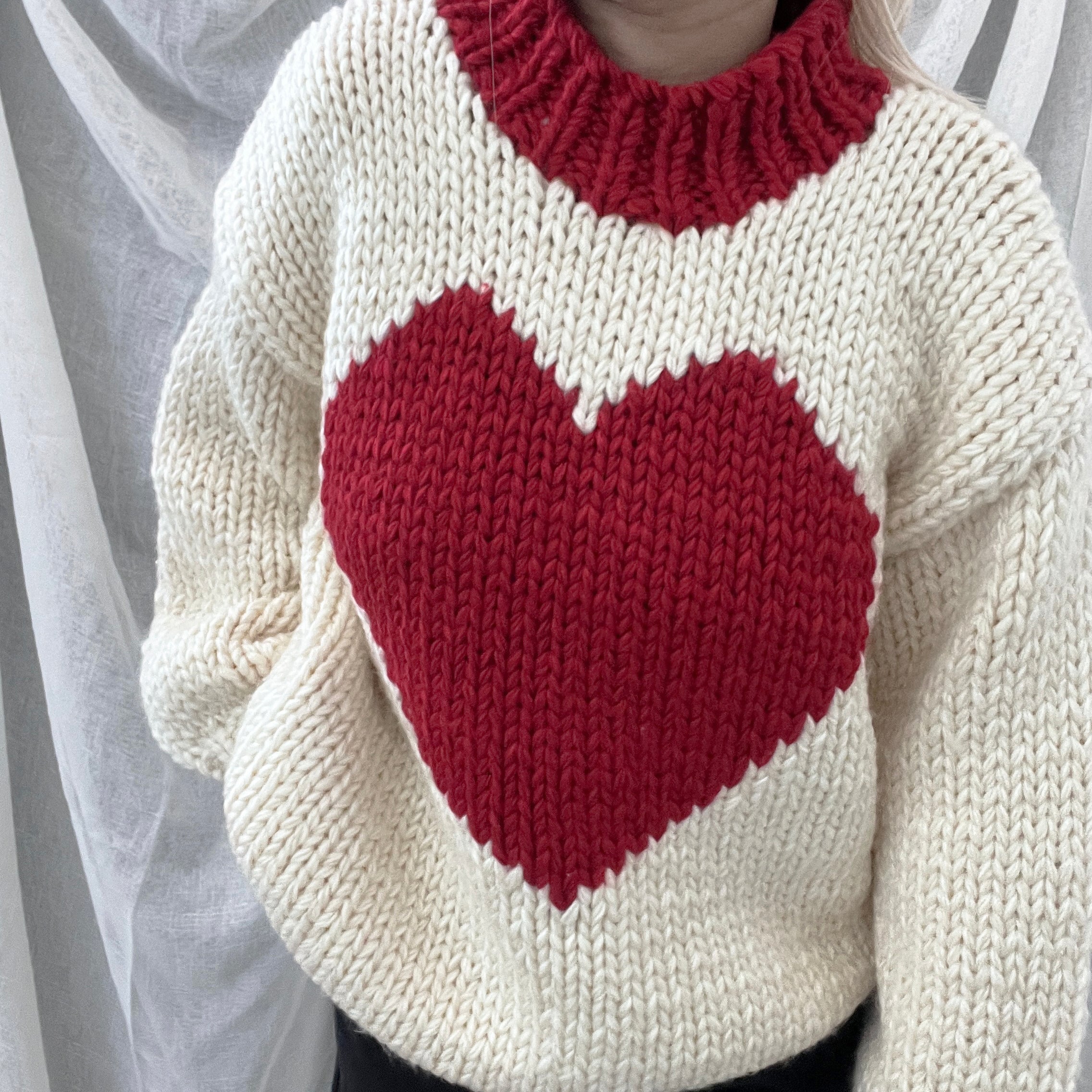 Key to My Heart Hand Knit Chunky Sweater